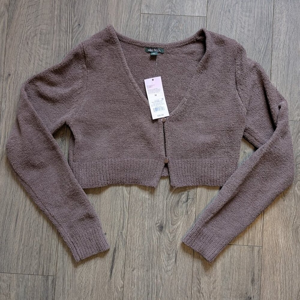 68.🤎 Wild Fable Cropped Button Sweater — NWT 🤎